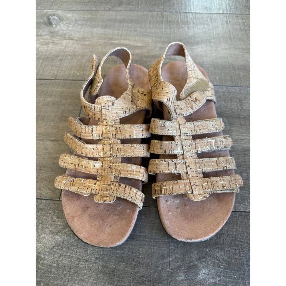 Vionic Harissa Cork Gladiator Sandals Women's Size 6 Adjustable Straps‎